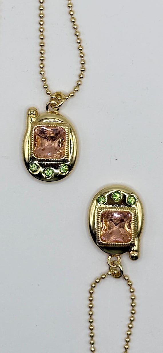 gold digital pet charm necklace,Y2K nostalgia jewelry, retro 90s jewelry gift, kawaii pendant
