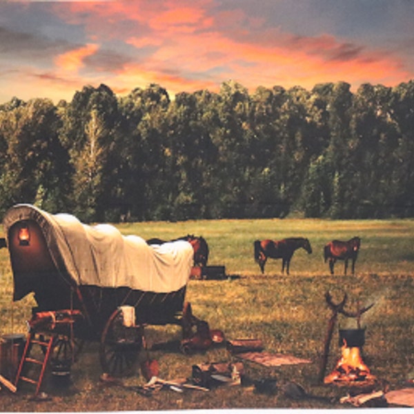 Covered Wagon Fabric Etsy
