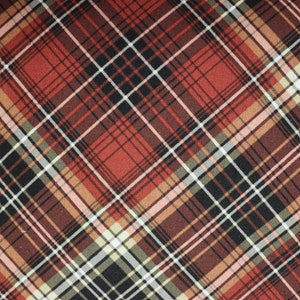 For the Love of Pete Dogs Red Multi Plaid Quilt Fabric  By Northcott Fabrics