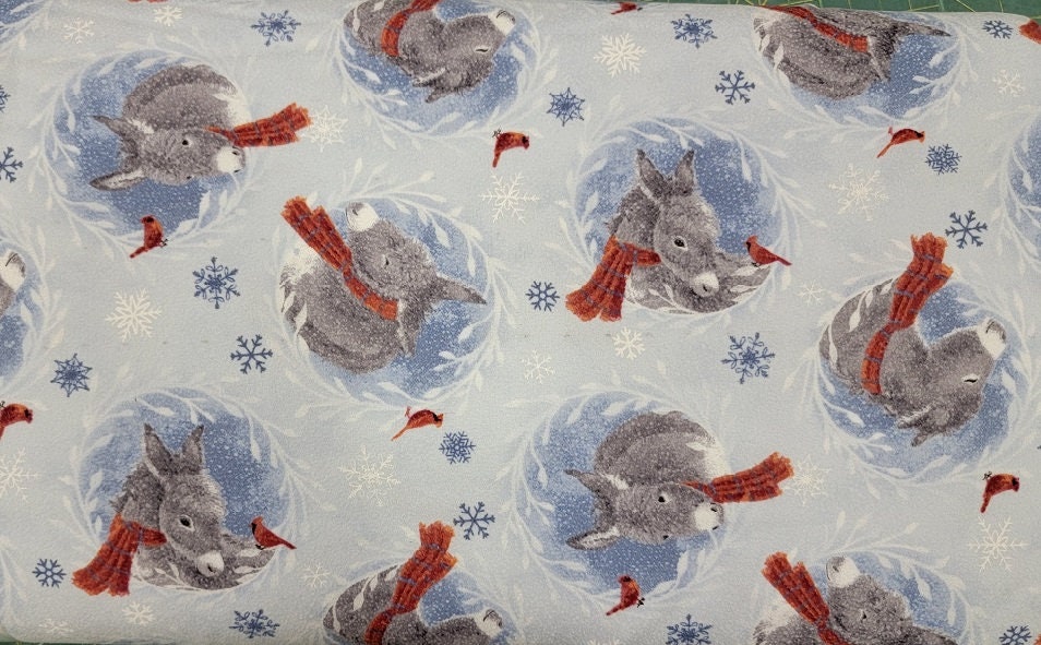 Studio E Cotton Fabric - Neighborhood Association Mule & Donkey Scrap Design, 36" X 44"