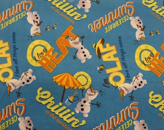 Olaf Chillin Toss Quilt Fabric  By Springs Creative Fabrics