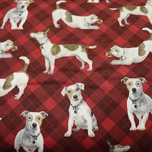 For the Love of Pete Dogs Allover Red Quilt Fabric  By Northcott Fabrics
