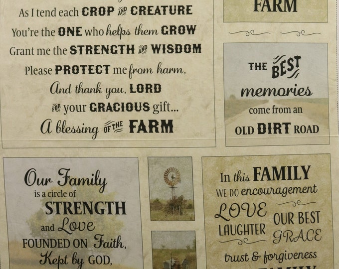 Farmers Prayer Fabric Panel Timeless Treasures Etsy