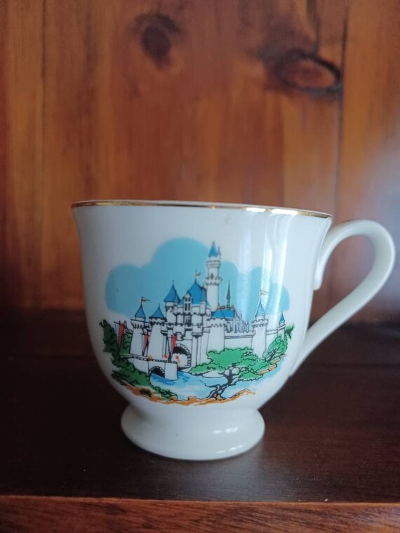 Vintage Disney Castle Tea Cup Collectible Disneyana Small Etsy