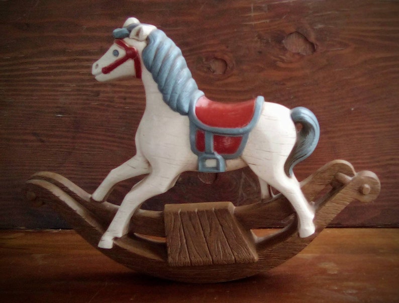 Rocking Horse Baby Nursery Wall Decor Farmhouse Plastic Etsy