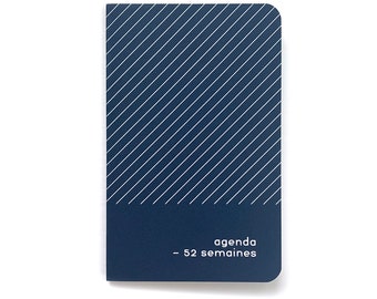 TIMELESS-Tagebuch DIAGONALE-Muster 52-Wochen-Planer undatiert