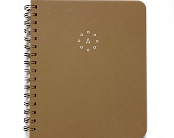 wire-o spiral notebook KRAFT 130 lined or blank pages