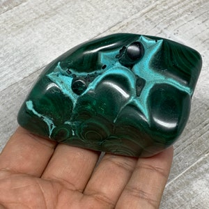 312.4 grams ,3.3"x 2"x1.5" Natural Solid Malachite Azurite Polished Gemstone Specimen, Mineral, Collectible, Home Decor, E0751