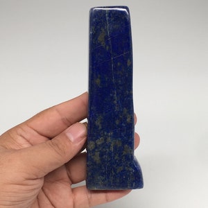 5.2&quot;x1.7&quot;x0.7&quot;, 210.9g, Natural Hand Polished Lapis Lazuli Freeform Mineral Specimen, Mineral,  Stands on it&#39;s own, PL137