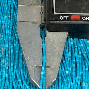 1 strand, 1mm Size,  Very Tiny Size Synthetic Turquoise Beads Strands Tube Shape, Jewelry Supply, Beading, Jewelry Making