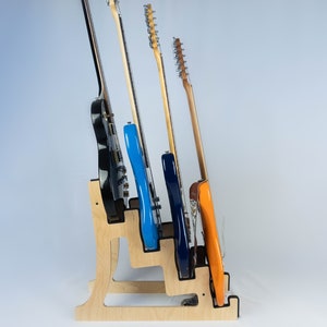 Quad Decker Musical Instrument Stand, Customisable for Guitar and more, Made In Ireland, 4/Four Guitar Stand, Holder