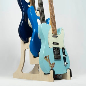 Triple Decker Musical Instrument Stand, Customisable for Guitar and more, Made In Ireland, 3/Three Guitar Stand, Holder