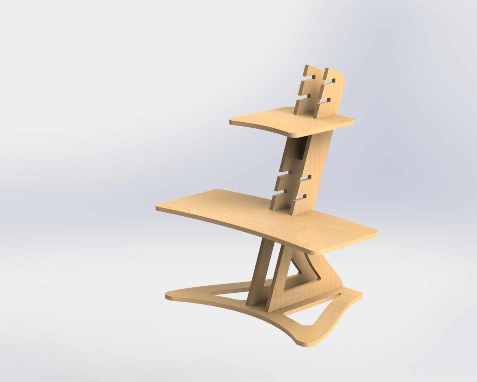 Modern Adjustable Standing Desk Topper Converter Made to Order Etsy