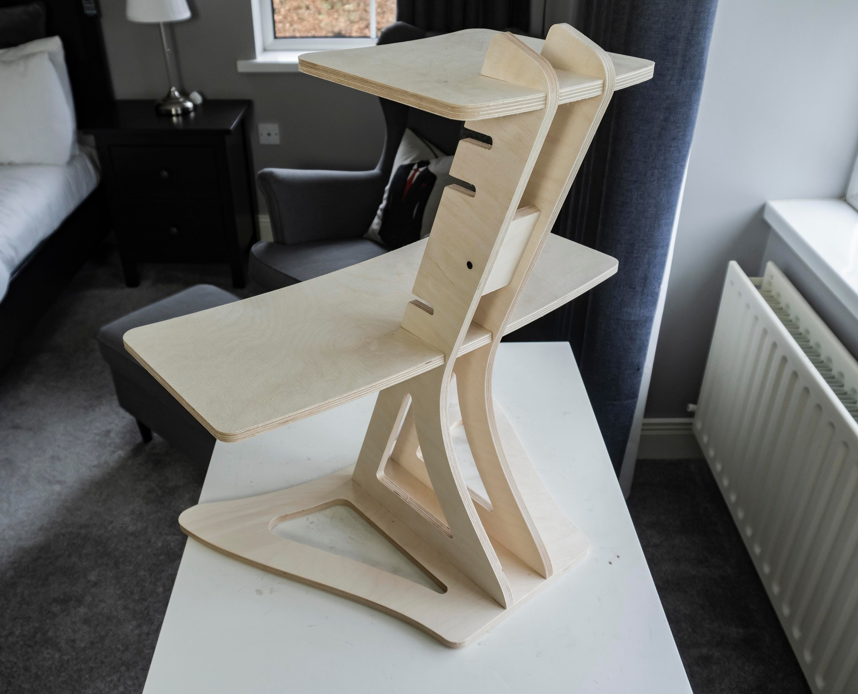 Modern Adjustable Standing Desk Topper Converter Made To Order Etsy