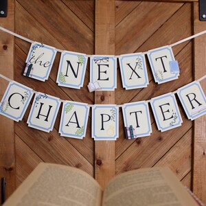 The Next Chapter Banner - Bookish Bridal Shower or Bachelorette | Bookish Birthday Party | Novel Kind of Love Theme
