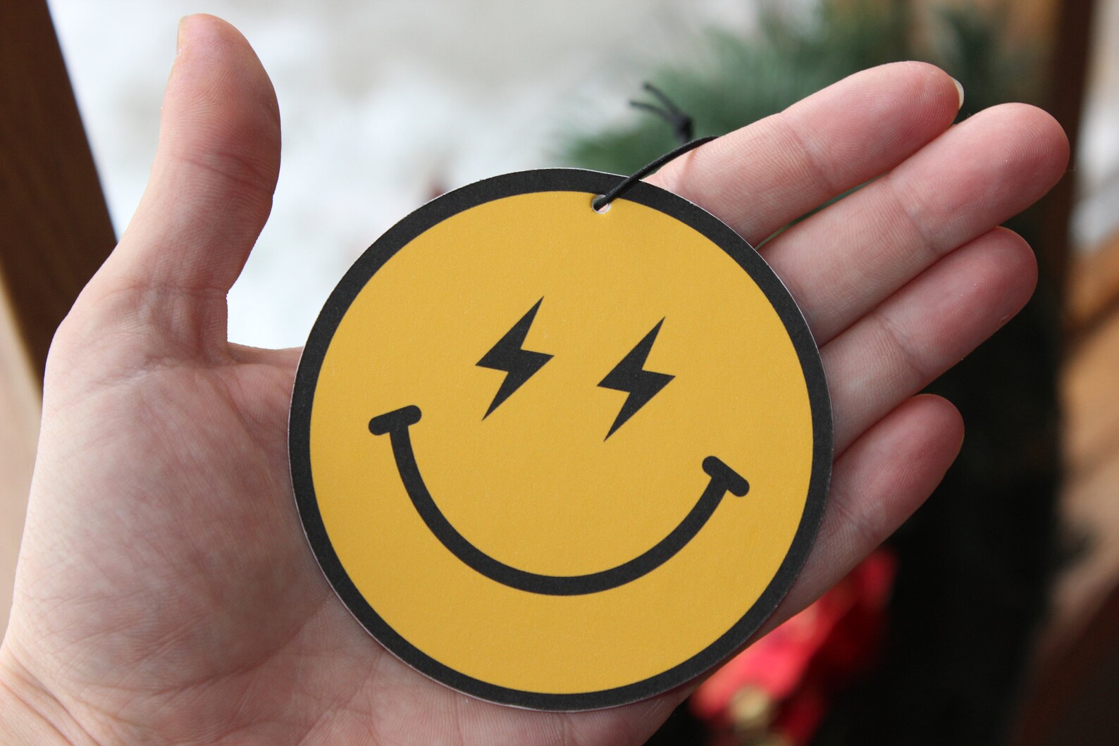 Smiley Face Car Air Freshener Rear View Mirror Hanging Car Etsy