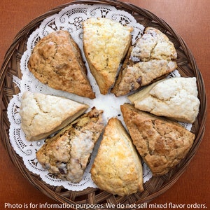 Fresh Scones - free shipping, Cranberry Orange, Buttery Sweet, Meyer Lemon, Pumpkin Spice, Royal Fruit, Maple Pecan