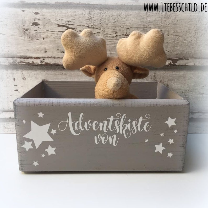 2x Adventskiste Adventskalender als Kiste Geschwister | Etsy