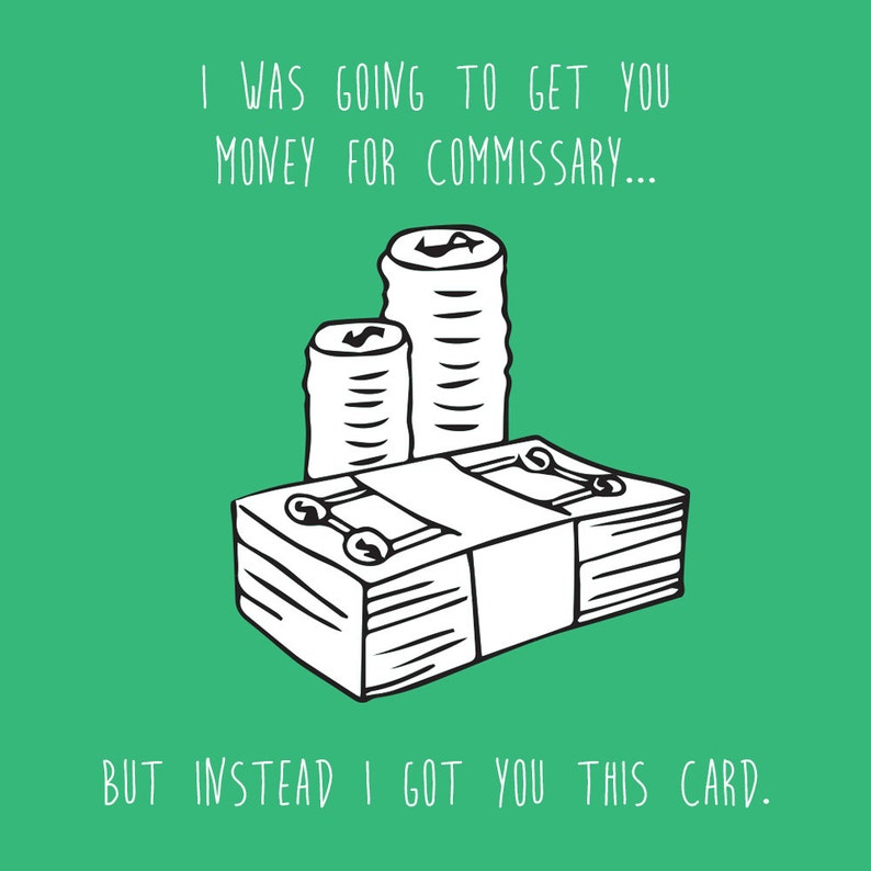 Money for Commissary Etsy