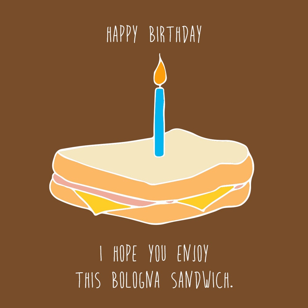 Birthday Bologna Sandwich - Etsy, image size:1000x1000