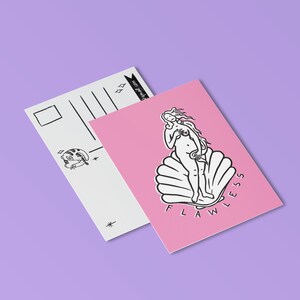 feilloze diva-ansichtkaart, koningin-ansichtkaart, feministische kaart, vrouwen-faminisme ansichtkaart, women power ansichtkaart, born vlekkeloze ansichtkaart, divakaart