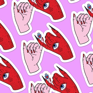 friends sticker, friendship sticker, friends with a devil, demons sticker, Devil satan sticker, BFF sticker, devil love, devil friendship