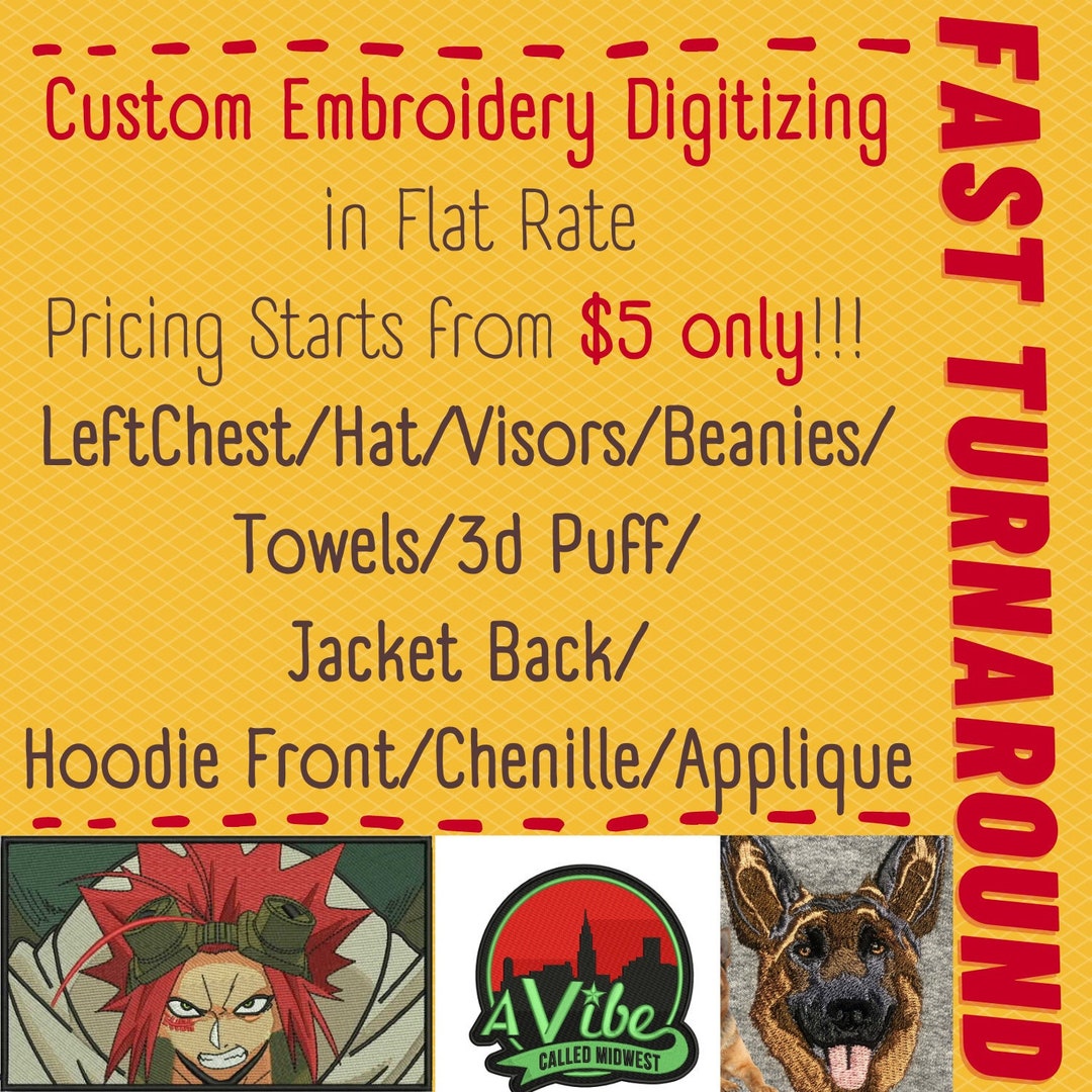 Custom Embroidery Digitizing/logo Digitizing/embroidery Digitizing