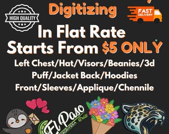 Custom Embroidery Digitizing Service: Logo Design