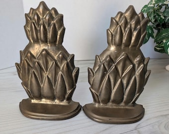 serre-livres vintage ananas en laiton | Taïwan