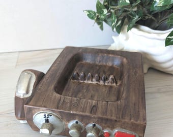 vintage 1981 Cendrier radio CB pour la fête des pères | Cadeau fête des pères