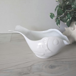 Vintage Fish Shaped Bowl | Fish Shaped Gravy Boat | Seltmann Weiden Petri Heil Sauciere | German Porcelain