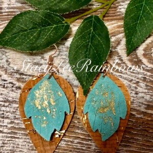 Cork Leather Earrings  Earrings Earings