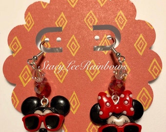 Mickey, Minnie Mouse, Disney Earrings, Disney Vacation Earrings, Disney Vacation Jewellery Jewelry, Disney Earrings, Womens Earrings