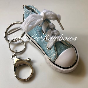 High-Top  Canvas Sneaker/Shoe Keychain  High Top Key Chain/Ring  With Lobster Clasp
