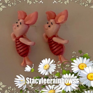 Winnie The Pooh Piglet Stud Earrings, Disney Inspired Earrings, Jewelry, Jewellery, Disney Vacation Earrings, Gift for Her