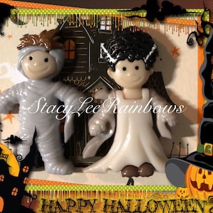 Halloween Bride of Frankenstein & Mummy Stud Earrings Earings Halloween Costume Jewelry Jewellery Earrings