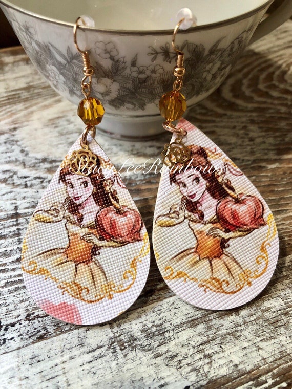Disney beauty and the beast earrings best sale
