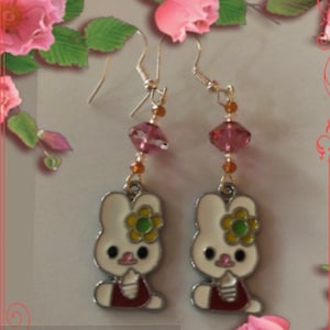 Rabbit Earrings, Bunny Earrings, Cute Bunny Rabbit Earings , Womens Jewelry, Birthday Gift, Christmas Gift