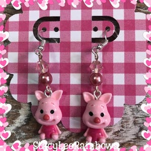Baby Piglet, Piglet Dangle Earrings, Disney Vacation Earrings, Jewelry