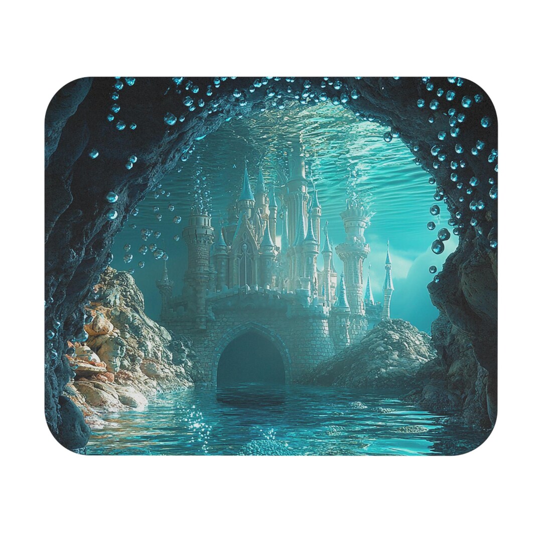 Underwater Castle Mouse Pad, Fantasy Gaming Pad, Rectangle - Etsy