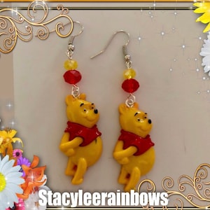 Winnie The Pooh Earrings, Disney Inspired, Disney Vacation Earrings, Jewelry, Jewellery, Disney Earrings