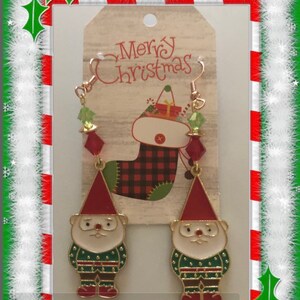 Christmas Gnome Earring, Winter Christmas Earrings, Christmas Gift,  Cute Gnome Earrings, Gnome Dangle Earrings, Christmas Jewelry