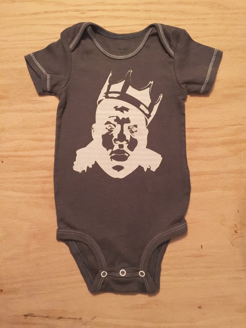 Biggie Smalls Screen Print Baby Bodysuit//The Notorious Etsy
