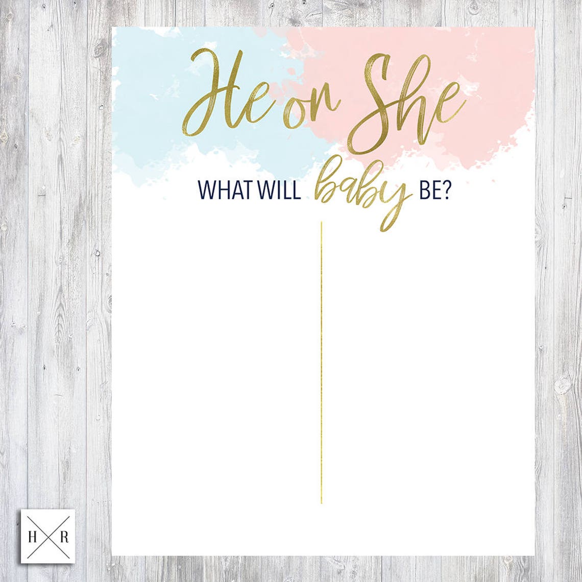Gender Reveal Voting Board Cast your Vote Gender Reveal Etsy