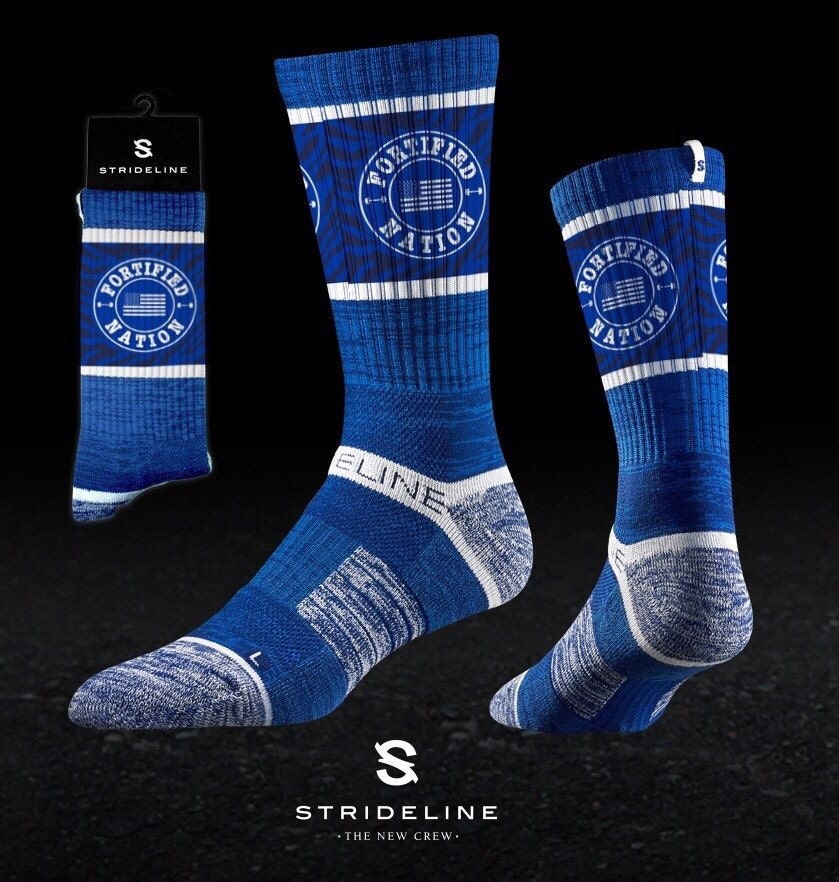 Strideline Crew Socks Blue Etsy