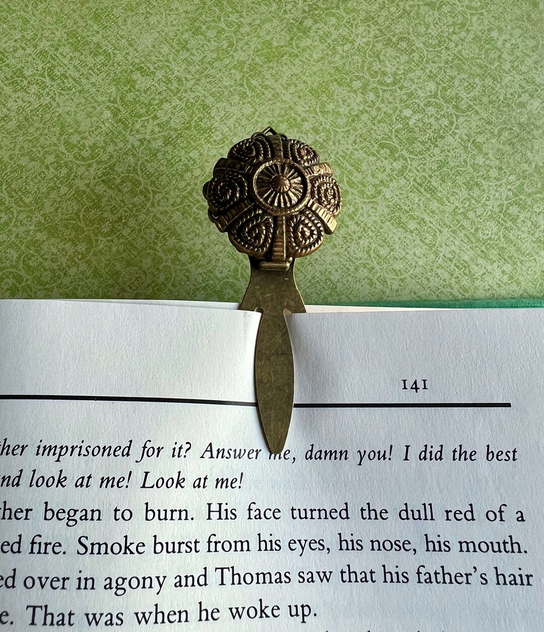 Bronze Clip Bookmark, Vintage Style Bookmark, Bling Bookmark, Book