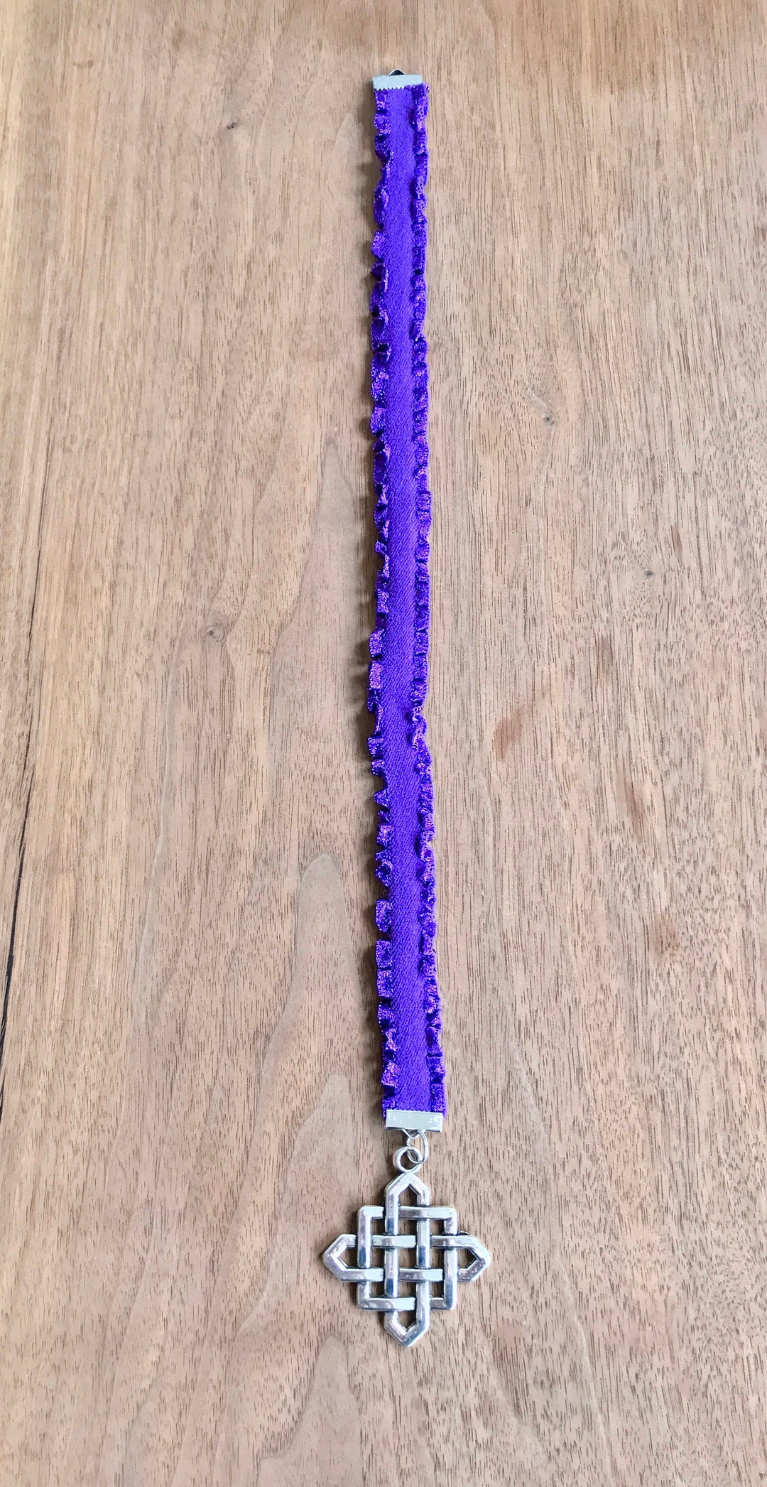 Silver Celtic Pendant Bookmark Jewelry Bookmark Purple Etsy