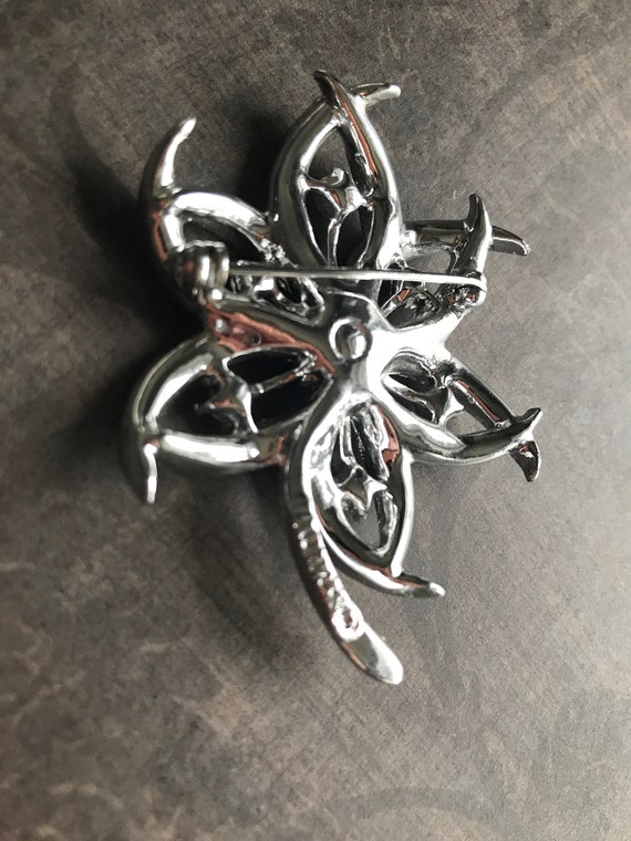 Sarah Coventry Flower Brooch, Antique Silver Broo… - image 9