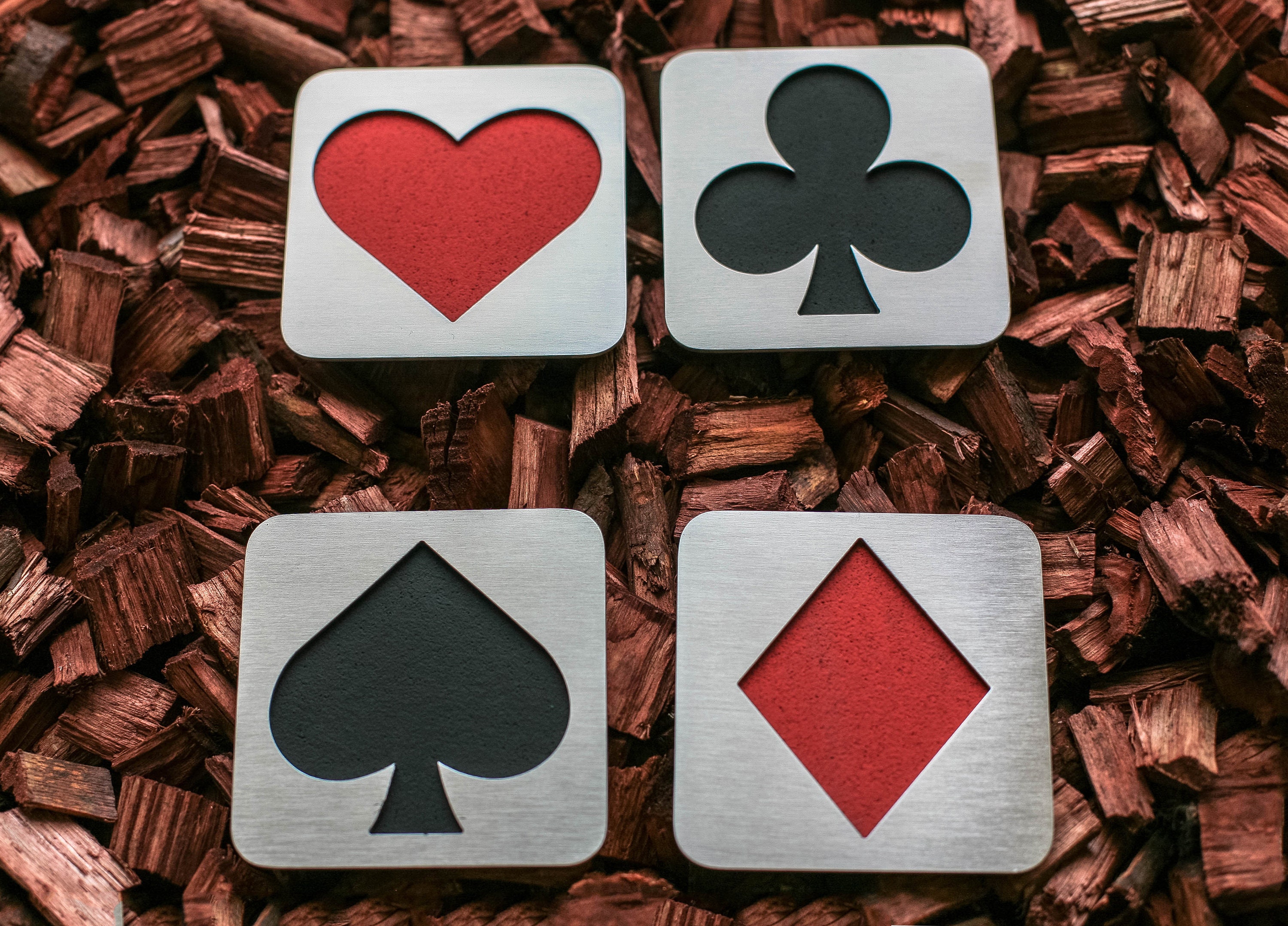 Poker Coasters Playing Card Coasters Poker Gifts Coasters Etsy