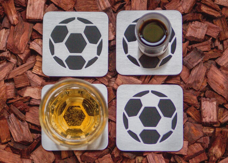 Soccer Ball Coasters Football Coasters Soccer Coasters Etsy